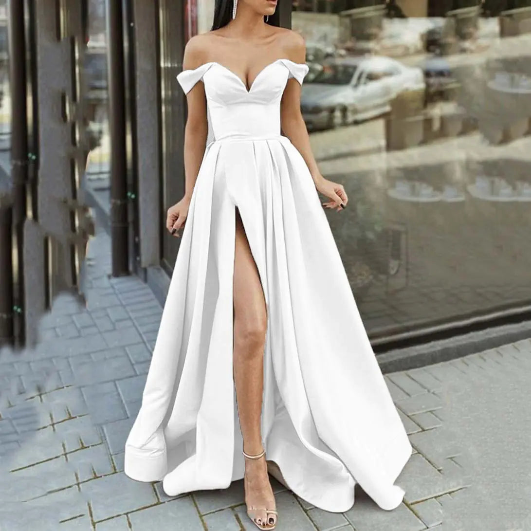 Multicolor V-neck Backless Tube Top Dress for Women